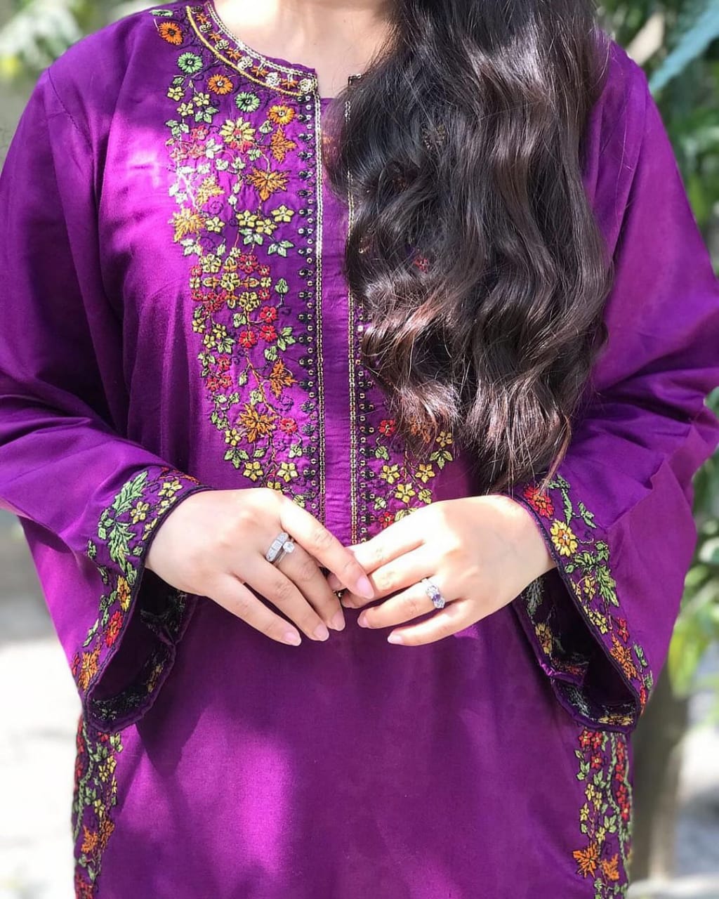 Pocket Sequence Embroidery 2-Piece Suit